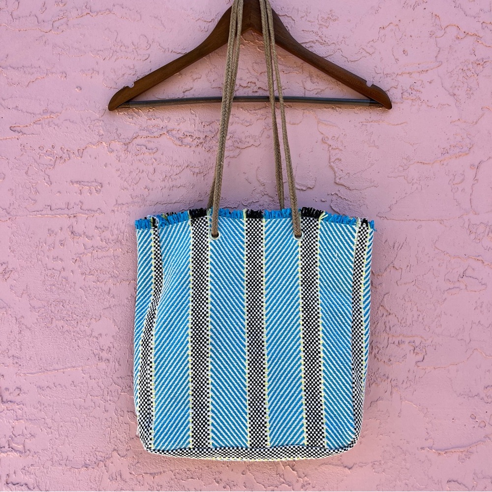 Unbranded Small Woven Cloth Handbag Beach Bag Summer Vacation Fisherman